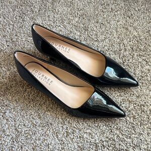 Journee Collection Black Patent Heels